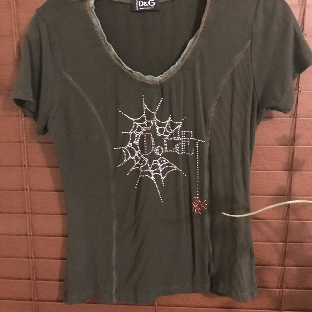 D&G t shirt green color